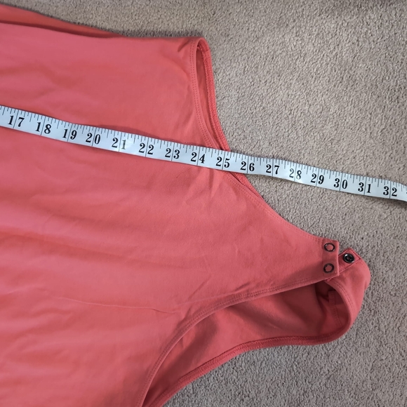 NWT Torrid Foxy V-Neck Coral Pink Slimming Stretch Bodysuit L - Picture 4 of 8